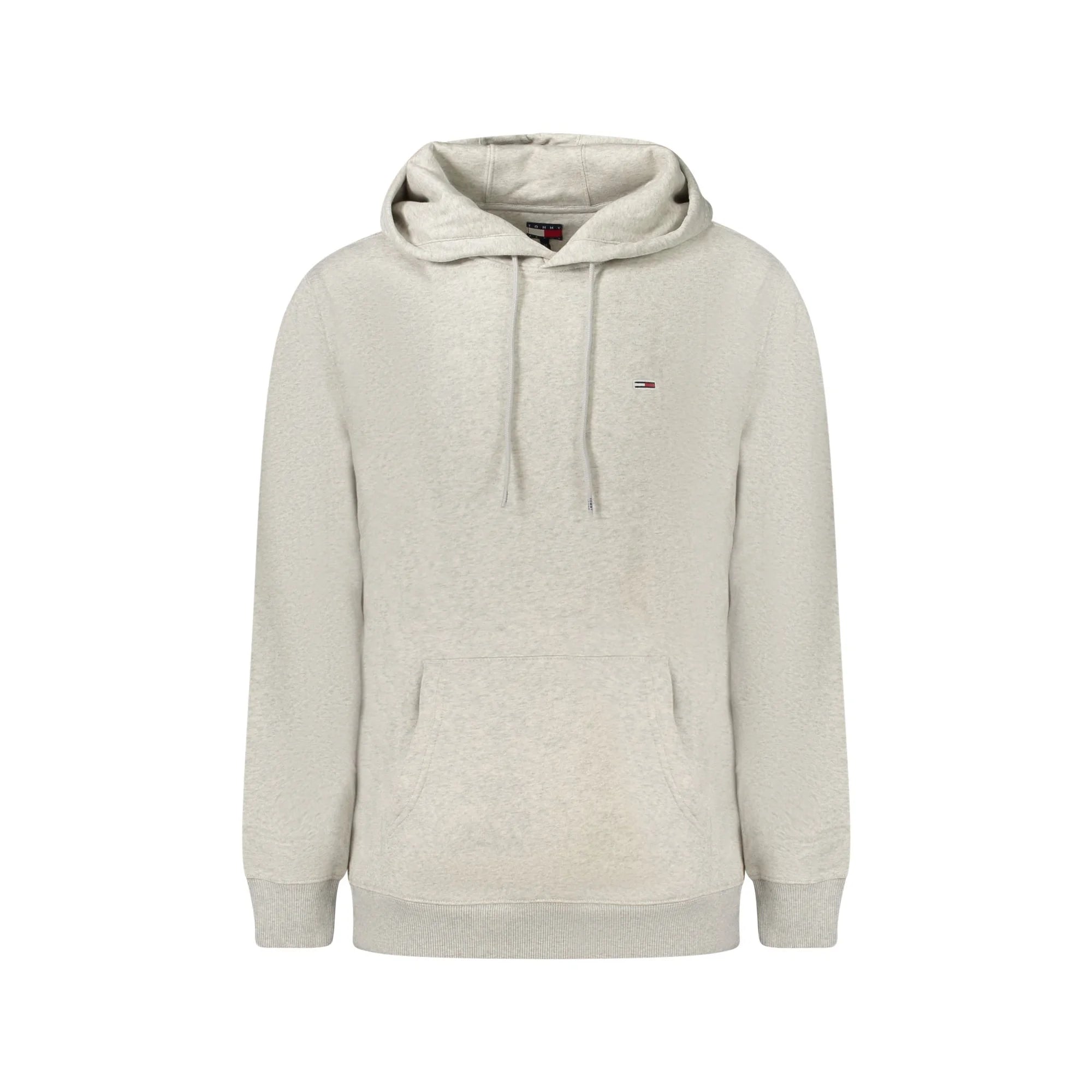 Tommy Hilfiger Felpa Uomo Grigia Con Cappuccio Felpata Tascone Logo Felpe Grigio - foto prodotto